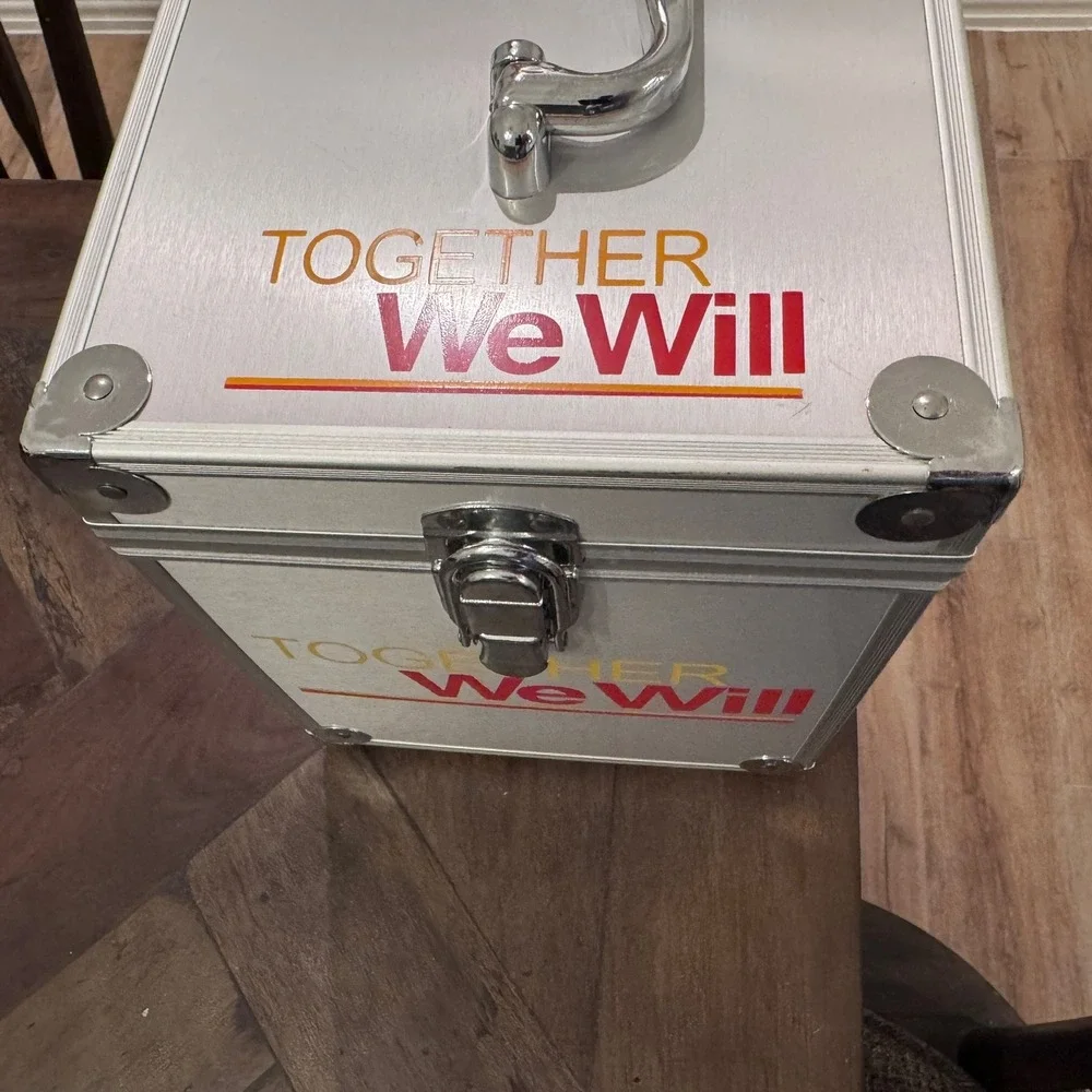 Aluminum Storage Case Silver Together We Will Hard Shell Latch Box Handle